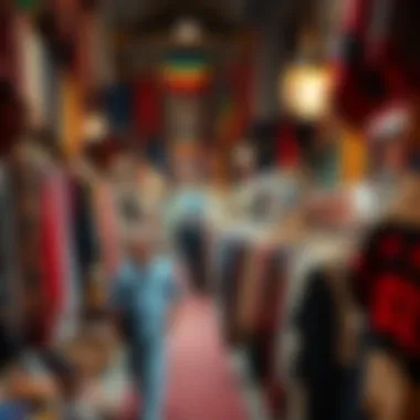 Textiles and Fashion: A Reflection of Cultural Heritage Traditional textiles and clothing displayed in a vibrant marketplace