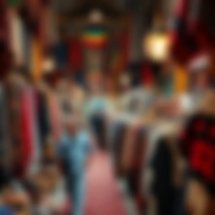 Textiles and Fashion: A Reflection of Cultural Heritage Traditional textiles and clothing displayed in a vibrant marketplace