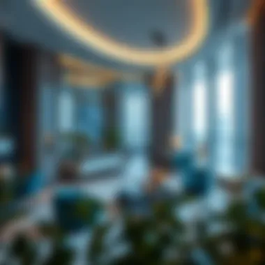 Luxurious Interiors of Blue Tower Residences Interior design elements of a luxury apartment in the Blue Tower