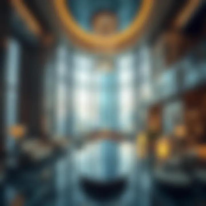 Luxurious Interior Amenities of Burj Daman Interior amenities and luxurious features of the Burj Daman building.