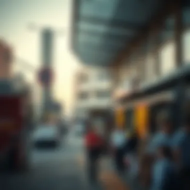 Surrounding Area of Dip Metro Station Snapshot of the bustling area surrounding Dip Metro Station