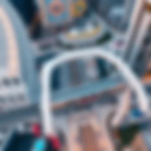 Aerial view of the Dubai Frame Metro showcasing its architectural design and urban integration