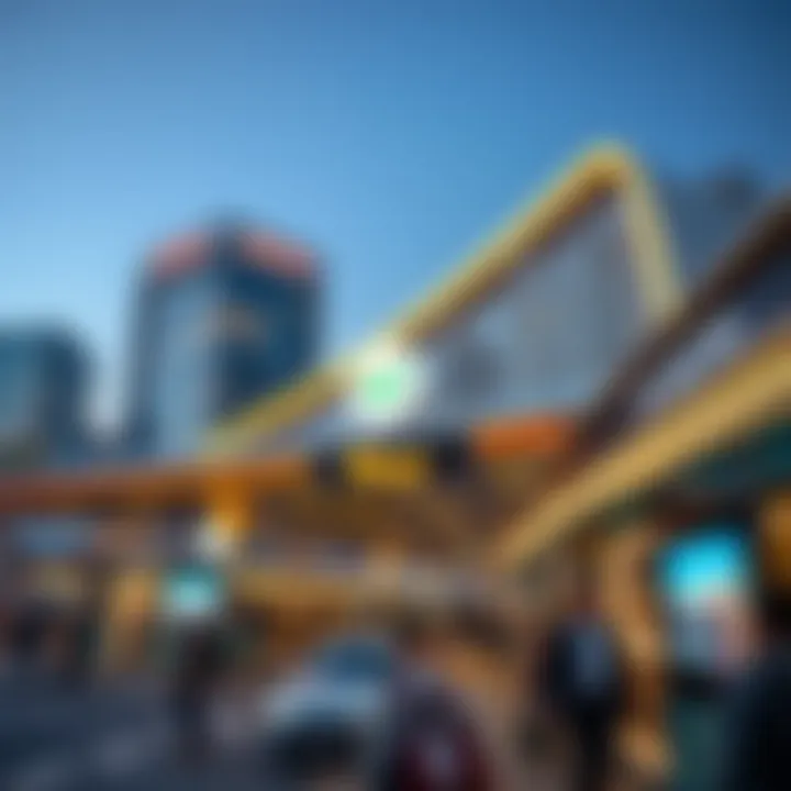 Bustling Station of Dubai Frame Metro A bustling station of the Dubai Frame Metro illustrating commuter activity and connectivity
