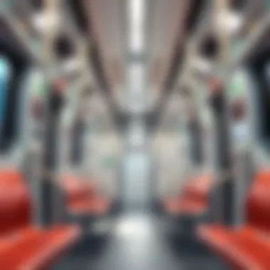 Interior of Dubai Frame Metro Train Interior of a Dubai Frame Metro train highlighting modern amenities and passenger comfort