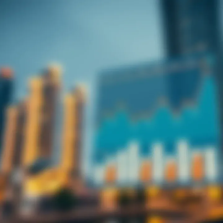 Real estate investment chart depicting trends and forecasts for Dubai