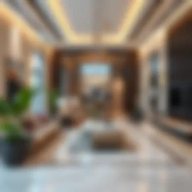 Luxurious property interior in Dubai highlighting modern design elements