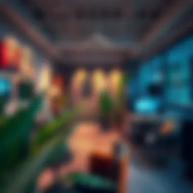 Creative Workspace in Media Production Creative workspace inside a media production company