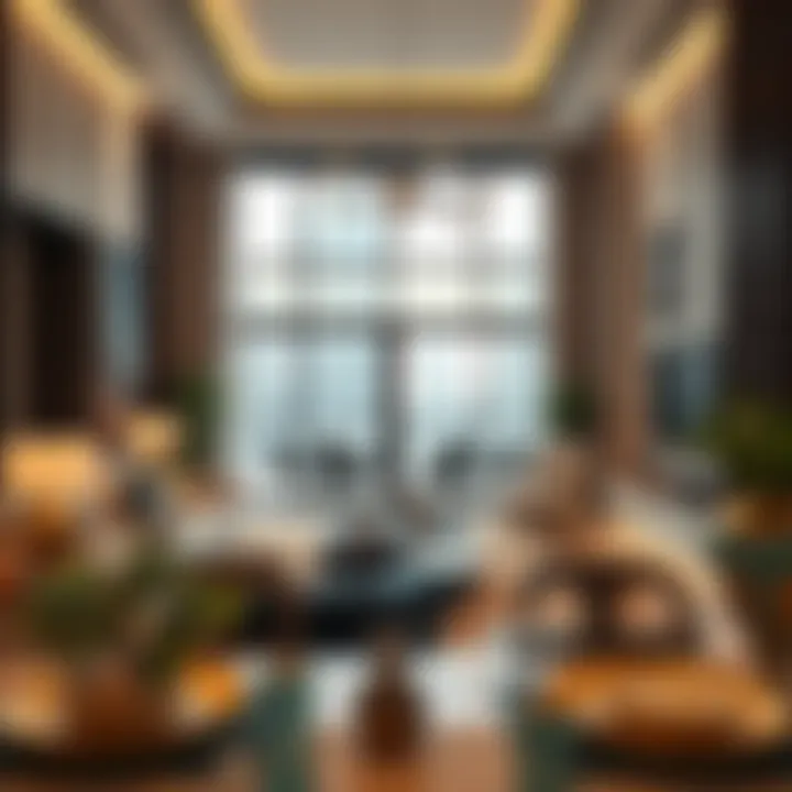 Modern Elegance in Dubai Interiors Luxurious living space featuring modern design elements