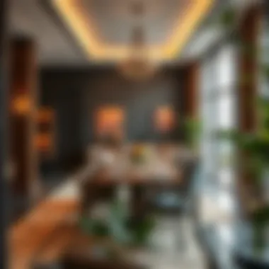 Culinary Aesthetics in Dining Spaces Stylish dining area that blends traditional and contemporary influences