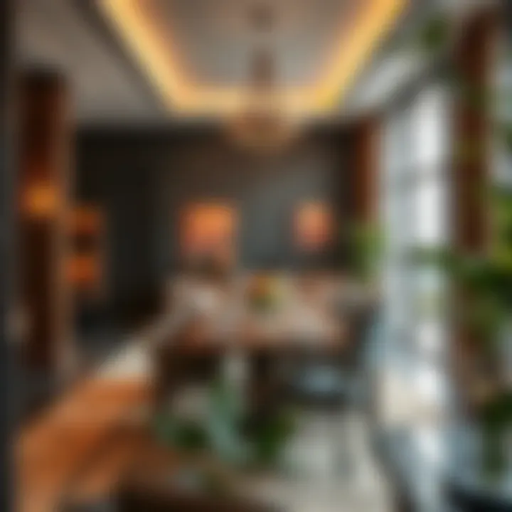 Culinary Aesthetics in Dining Spaces Stylish dining area that blends traditional and contemporary influences