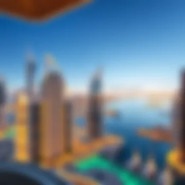 High-end apartment view of Dubai Marina