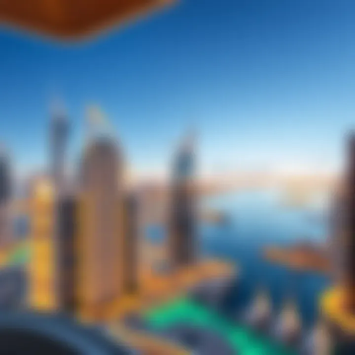 High-end apartment view of Dubai Marina