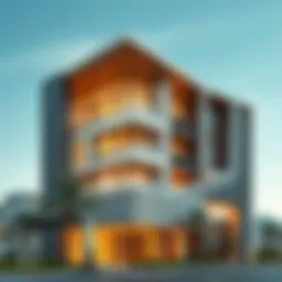 Architectural visualization of the Ben Ghati Project showcasing modern design elements