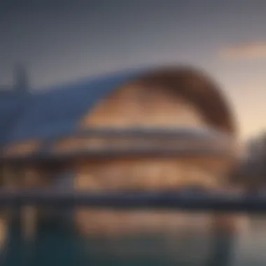 Architectural Marvel of Dubai Opera House Stunning architectural view of the Dubai Opera House