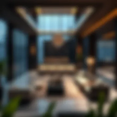 Interior shot highlighting the luxurious amenities of The Pad