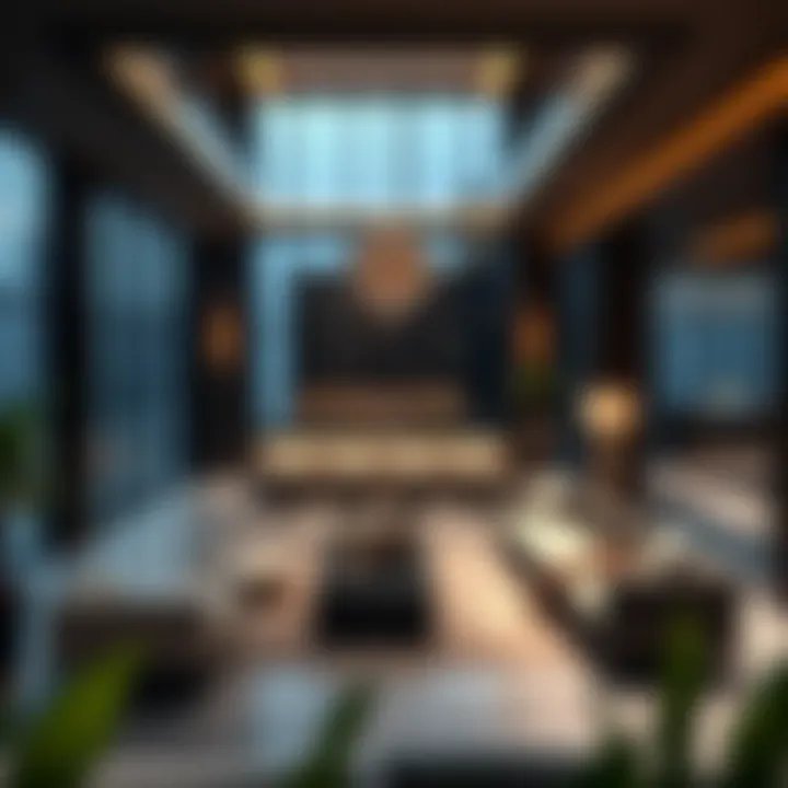 Interior shot highlighting the luxurious amenities of The Pad