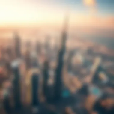 Aerial view of Dubai's skyline showcasing iconic skyscrapers