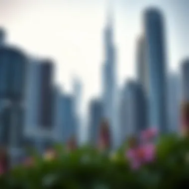 Modern architectural skyline of Dubai