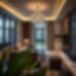 Luxurious interior design showcasing modern aesthetics in a Dubai property