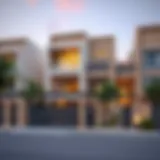 Modern Architectural Elegance of Shamsa Townhouse Exterior view of the Shamsa townhouse showcasing modern architecture