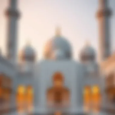 Majestic Facade of Sheikh Zayed Mosque Exterior view of the Sheikh Zayed Mosque showcasing intricate architectural details