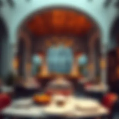 Dining area showcasing local cuisine