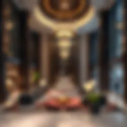 Luxurious hotel lobby in Silicon Oasis