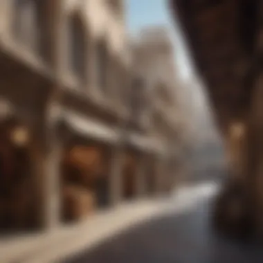 Architectural Details of Souk de Dubai Intricate architectural details of traditional stalls within the Souk de Dubai