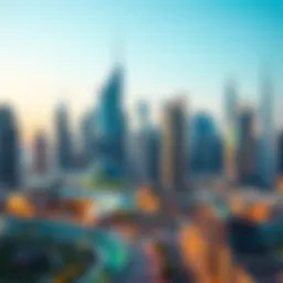 Skyline view of Dubai showcasing modern architecture