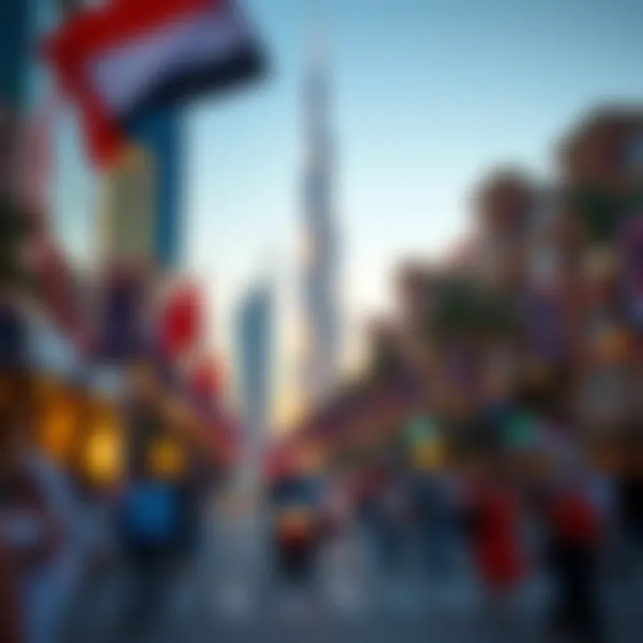 Public Holiday Celebration in Dubai Celebration in Dubai during a public holiday