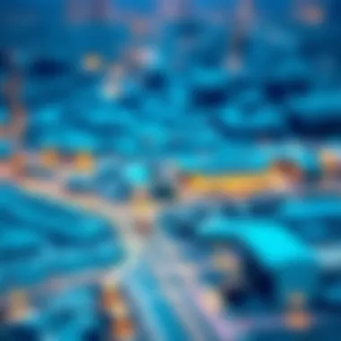 Map highlighting strategic location benefits of Al Quoz