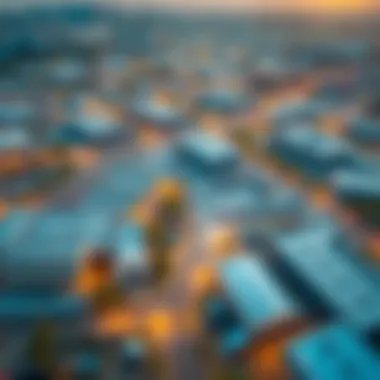 Aerial View of Ras Al Khor Industrial Area Aerial view of Ras Al Khor industrial area showcasing warehouse facilities