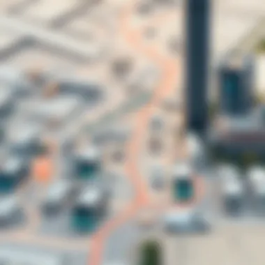 Logistics Map of Ras Al Khor Logistics map showing strategic location advantages in Ras Al Khor