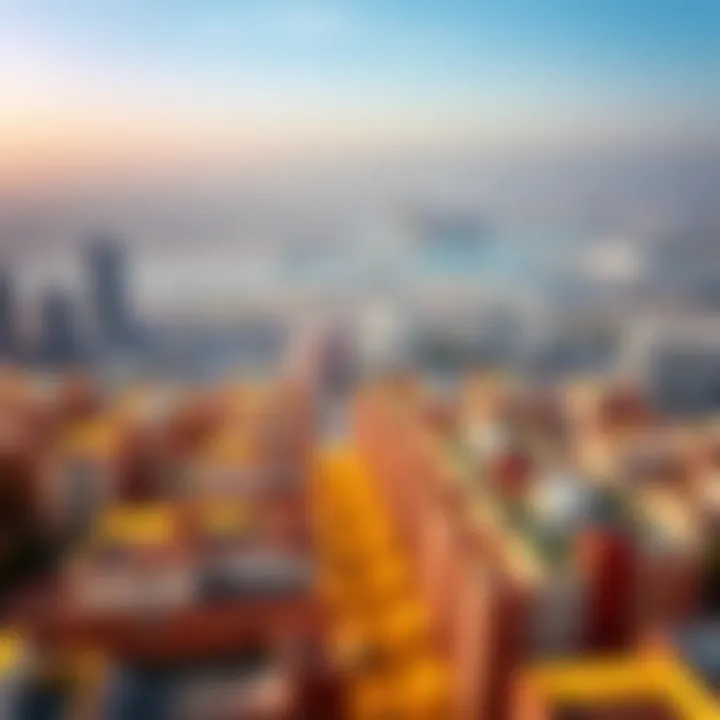 Panoramic Skyline of Wilton Terraces Panoramic view of Wilton Terraces and surrounding Dubai skyline