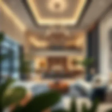 Luxurious villa interiors highlighting contemporary design and elegance