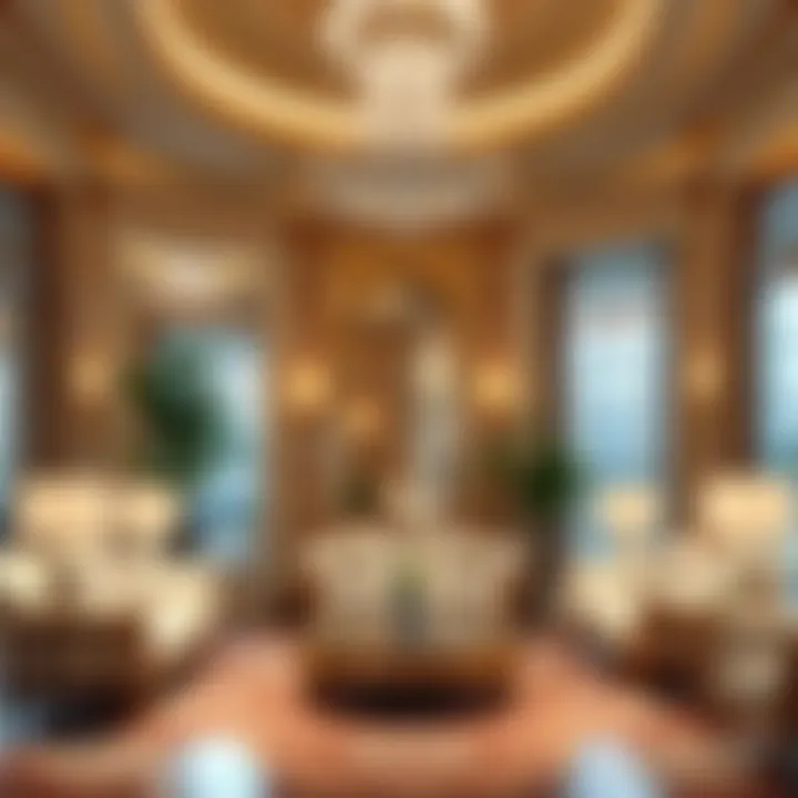 Opulent Interior Design of Residences Elegant interior design highlighting opulence of the royal residences