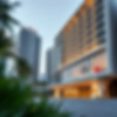 Architectural Marvel: الزاهيه سنتر Exterior Stunning exterior view of الزاهيه سنتر showcasing modern architecture