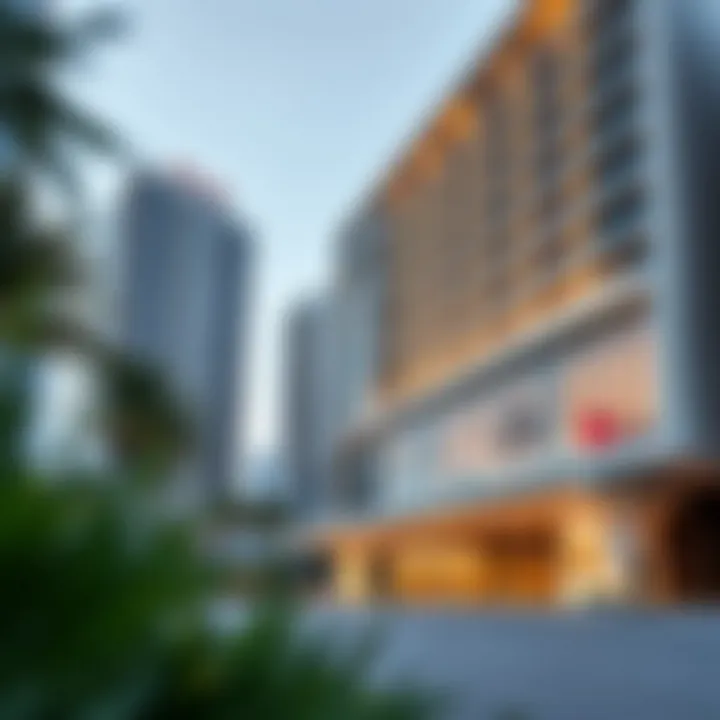 Architectural Marvel: الزاهيه سنتر Exterior Stunning exterior view of الزاهيه سنتر showcasing modern architecture