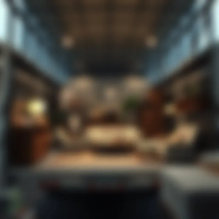 Ready for Transportation An organized layout of various furniture pieces ready for transportation