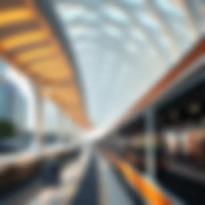 Architectural design of a future Dubai Metro station