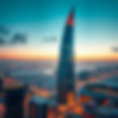 Aerial Perspective of Future Tower 3 Aerial view showcasing the architectural brilliance of Future Tower 3 against Dubai's skyline