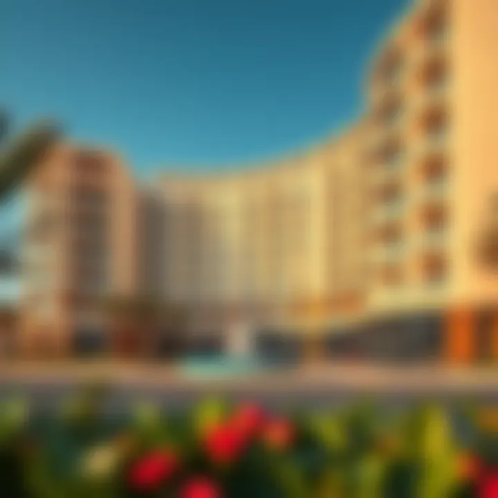 Stunning Architecture of Golden Sands Five Exterior view of Golden Sands Five Hotel Apartments showcasing modern architecture