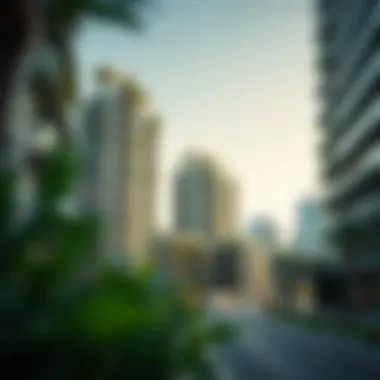 Innovative Green Building Designs Showcasing innovative green building designs in Dubai's urban setting