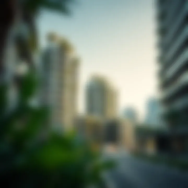 Innovative Green Building Designs Showcasing innovative green building designs in Dubai's urban setting