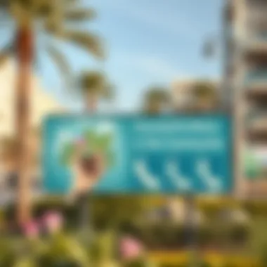 Sustainable Initiatives in the Community Signage highlighting sustainable initiatives in a Dubai community