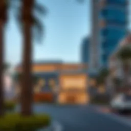 Exterior view of حمدان سنتر showcasing its modern design