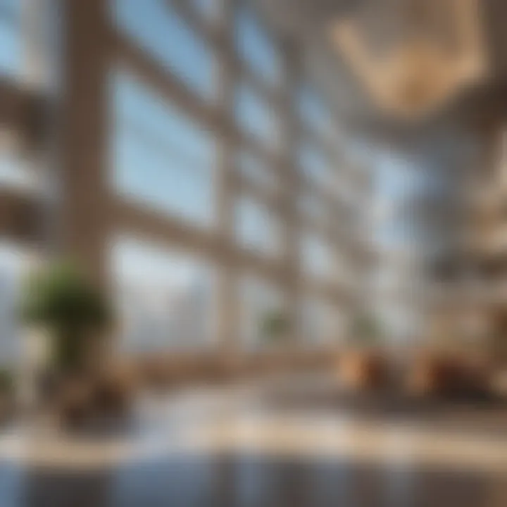 Interior features of the HHHR Tower emphasizing luxurious design elements