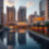 Scenic view of Hilton Creek showcasing modern architecture