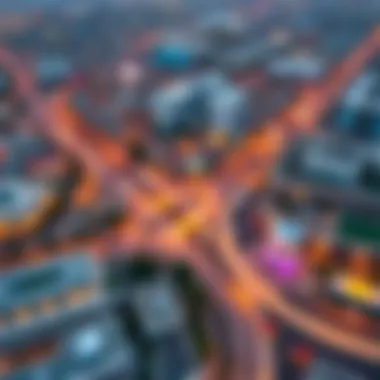 Aerial Perspective of Khalid Bin Waleed Road Aerial view showcasing Khalid Bin Waleed Road's urban integration