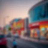 Vibrant commercial scene along Khalid Bin Waleed Road